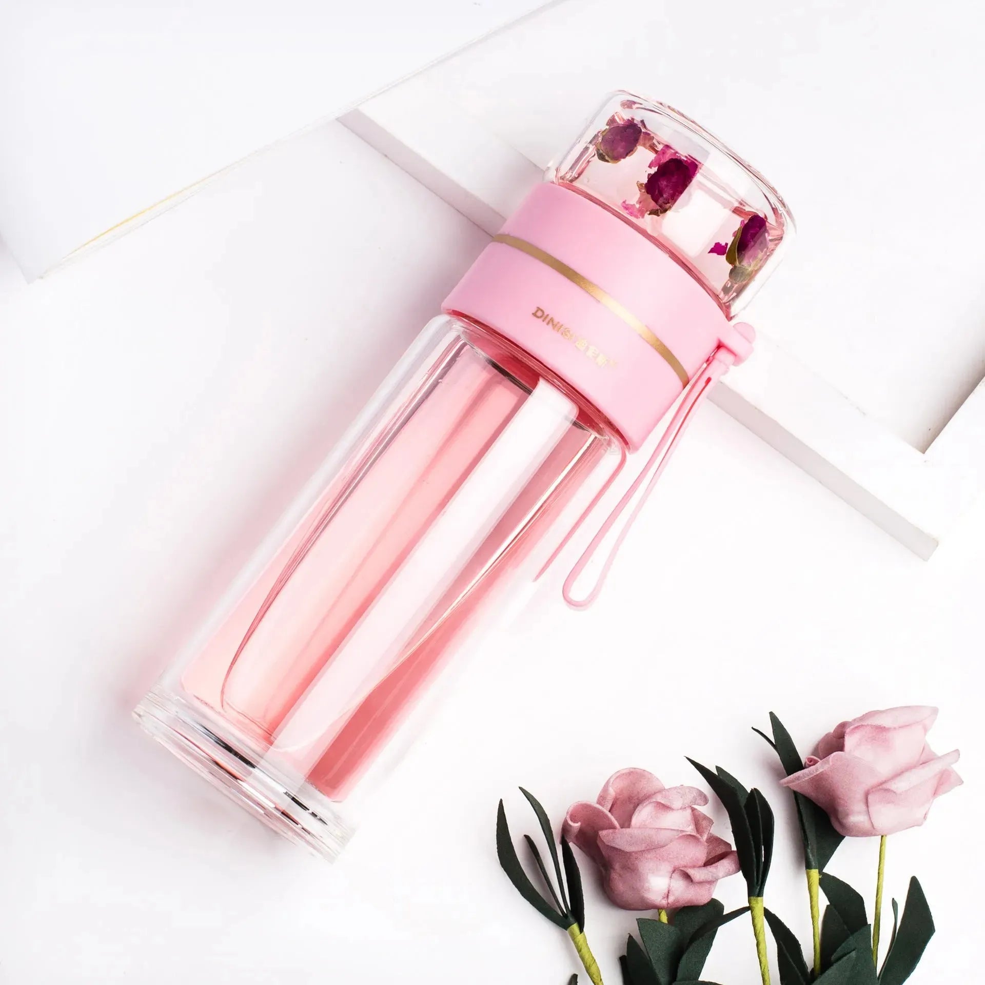 Glass Water Bottle - Bellarte Enchanté Glass Water Bottle